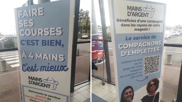 Au E.Leclerc de Noyal-sur-Vilaine, les séniors ont des compagnons d'emplettes pour faire leur course